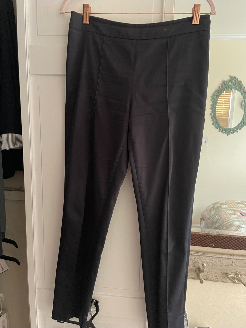 MaxMara Black Tailored Straight-Leg Trousers